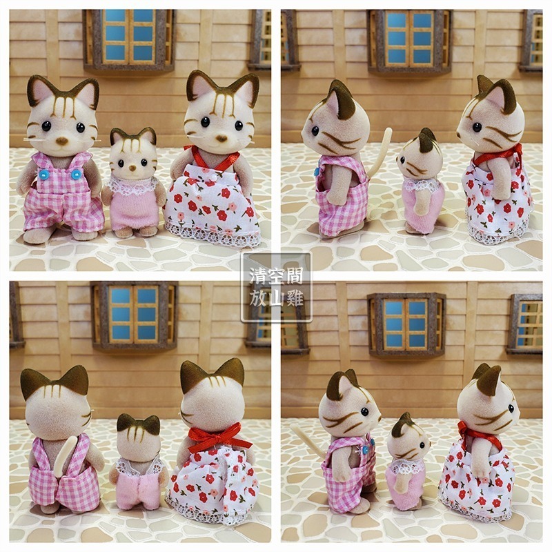 Sylvanian Families 森林家族 斑紋貓家族 舊版 英版服裝 紀念組合〈清空間放山雞〉-細節圖4