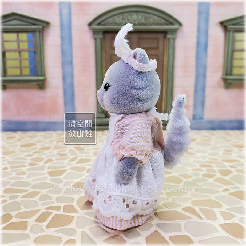 Sylvanian Families 森林家族 灰色泡芙貓 貓媽媽 英版 絕版〈清空間放山雞〉-細節圖2
