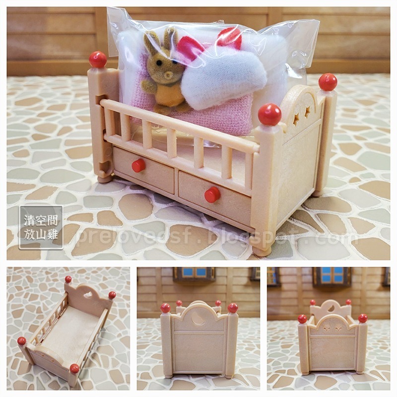 Sylvanian Families 森林家族 嬰兒床 寶寶床 絕版 英版〈清空間放山雞〉-細節圖4