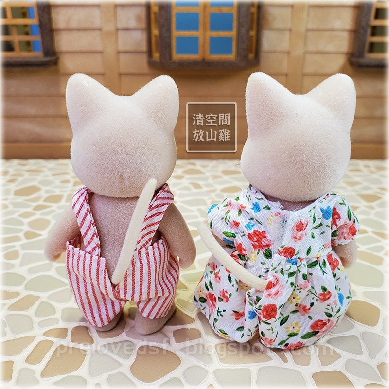 Sylvanian Families 森林家族 奶茶色 貓爸爸 貓媽媽 絕版〈清空間放山雞〉-細節圖3