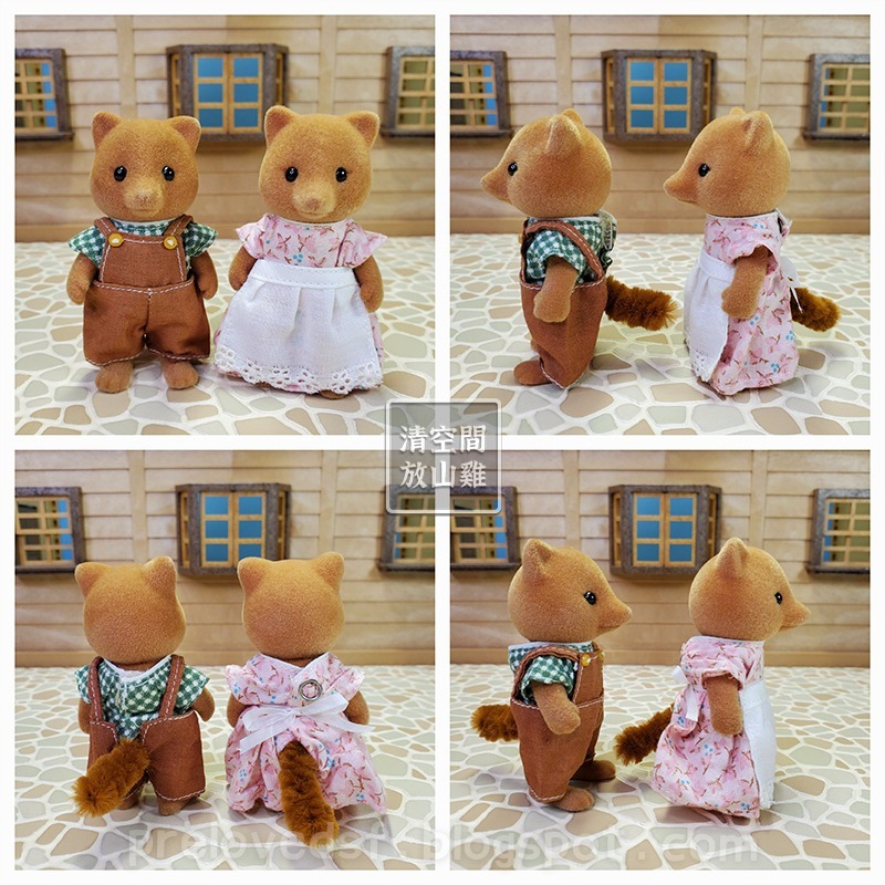 Sylvanian Families 森林家族 狐狸家族 初代狐狸 1980年代 絕版〈清空間放山雞〉-細節圖2