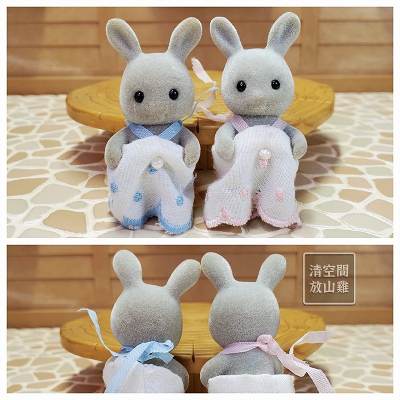 Sylvanian Families 森林家族 早期灰兔 八隻不拆售 物況老舊請詳閱文字說明〈清空間放山雞〉-細節圖7