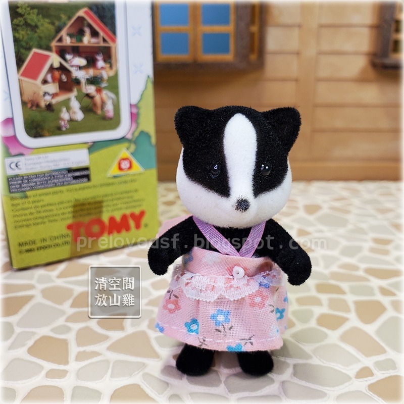 Sylvanian Families 森林家族 獾女孩 二手有盒 絕版 英版 TOMY〈清空間放山雞〉-細節圖4