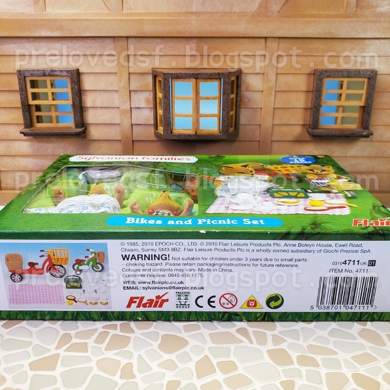 Sylvanian Families 森林家族 紅狐狸媽媽 紅狐狸男孩 腳踏車 野餐 英版 絕版〈清空間放山雞〉-細節圖6