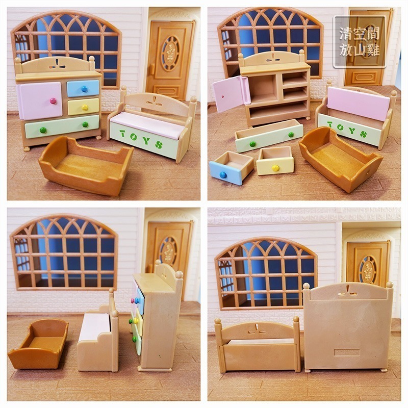 Sylvanian Families 森林家族 三層別墅 家具配件 二手無盒 絕版 日版〈清空間放山雞〉-細節圖6