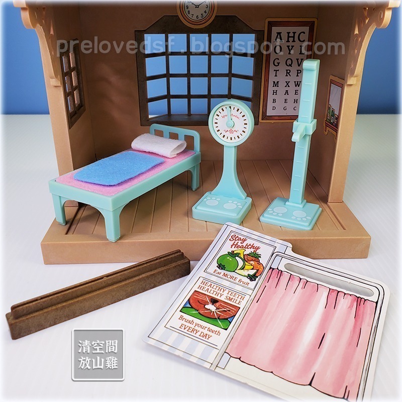 Sylvanian Families 森林家族 醫院系列 診所小屋 兔子護理師  護士 英版 絕版〈清空間放山雞〉-細節圖5