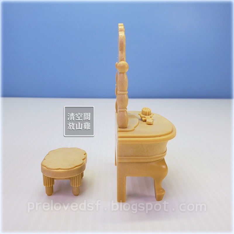 Sylvanian Families 森林家族 化妝桌椅組 歐版 絕版〈清空間放山雞〉-細節圖5