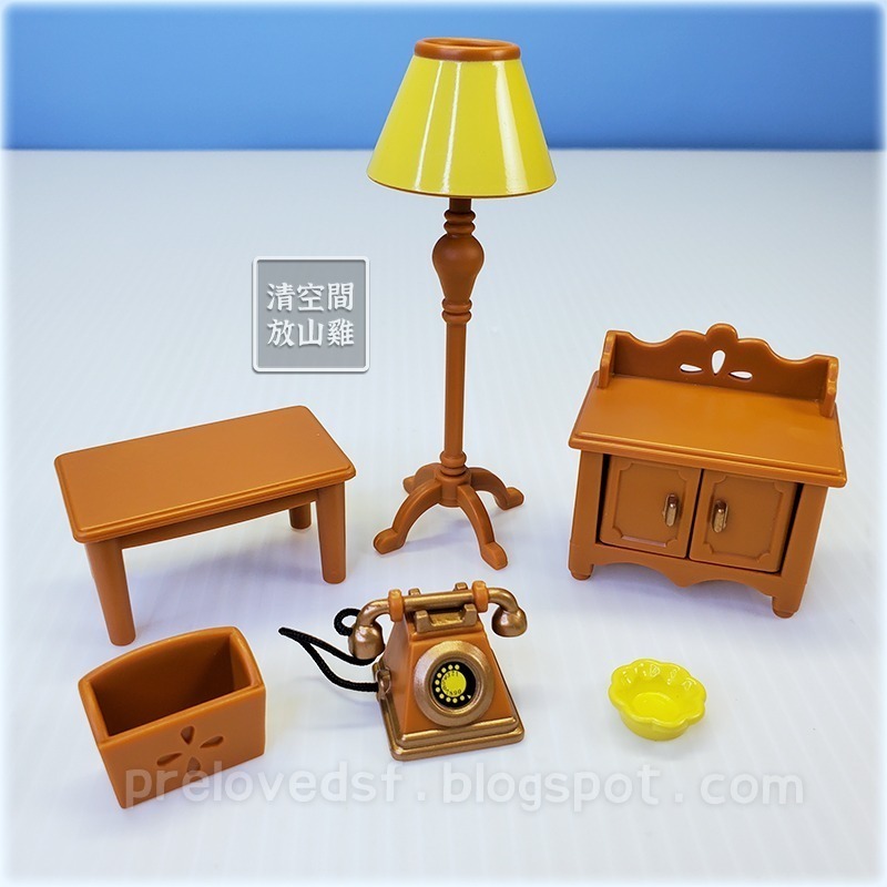 Sylvanian Families 森林家族 黃色沙發客廳配件 歐版 絕版〈清空間放山雞〉-細節圖4