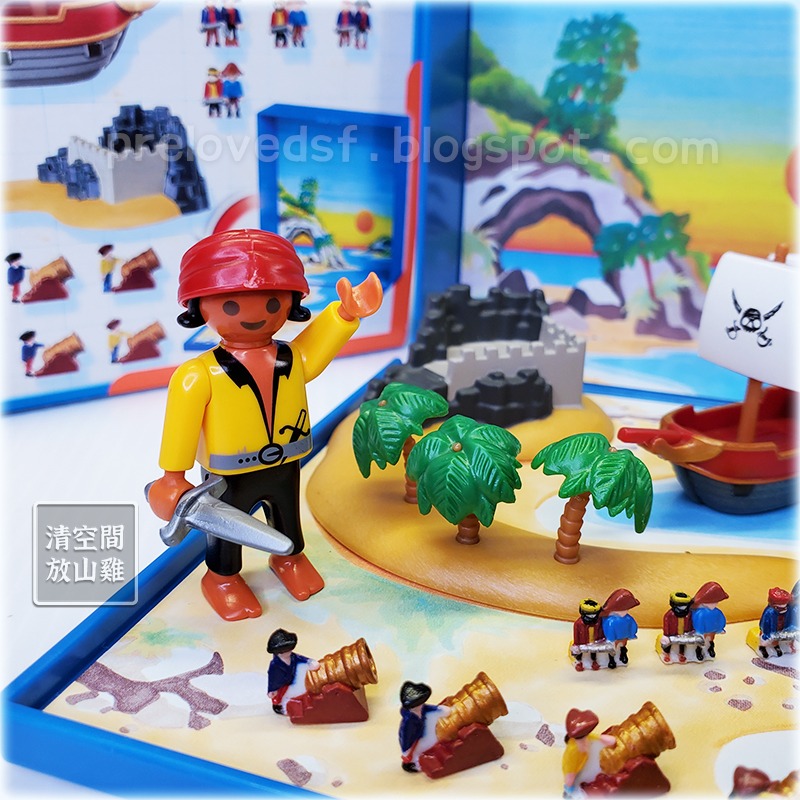 Playmobil 4331 Micro 摩比人 海盜 迷你磁鐵盒 絕版〈清空間放山雞〉-細節圖6