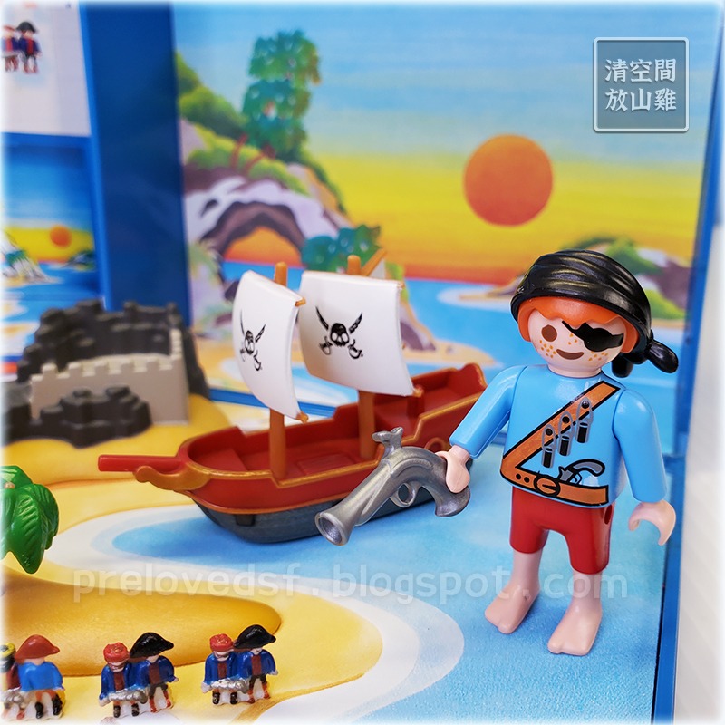 Playmobil 4331 Micro 摩比人 海盜 迷你磁鐵盒 絕版〈清空間放山雞〉-細節圖7