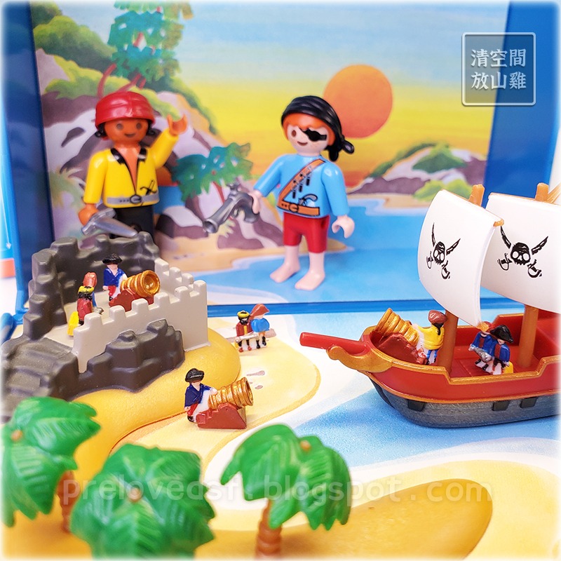 Playmobil 4331 Micro 摩比人 海盜 迷你磁鐵盒 絕版〈清空間放山雞〉-細節圖9