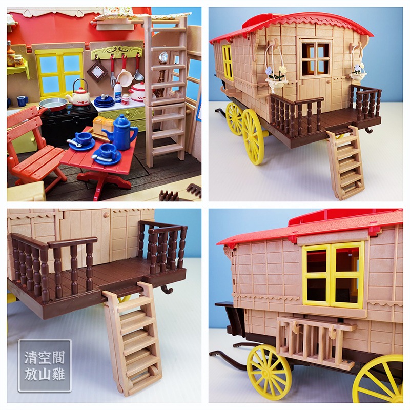 Sylvanian Families 森林家族 露營馬車 有燈 不含馬玩偶 英版 絕版〈清空間放山雞〉-細節圖8