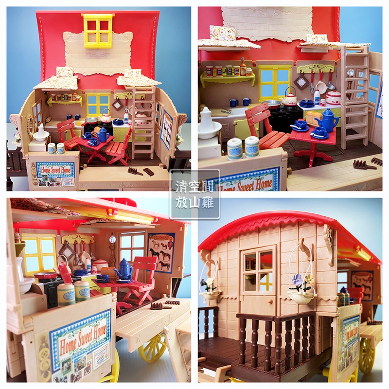 Sylvanian Families 森林家族 露營馬車 有燈 不含馬玩偶 英版 絕版〈清空間放山雞〉-細節圖9