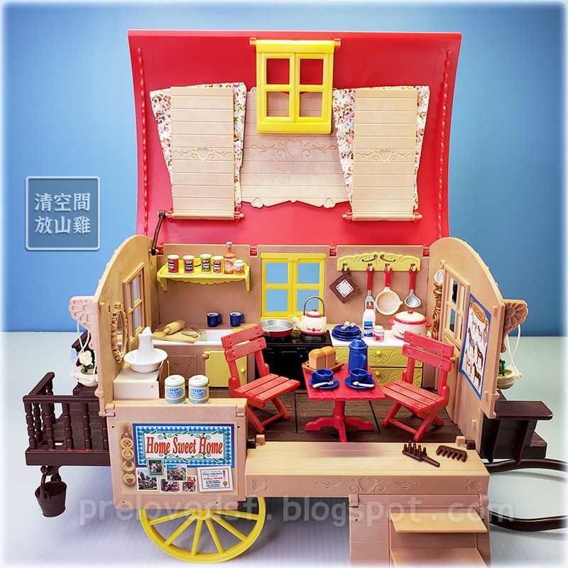 Sylvanian Families 森林家族 露營馬車 有燈 不含馬玩偶 英版 絕版〈清空間放山雞〉-細節圖10