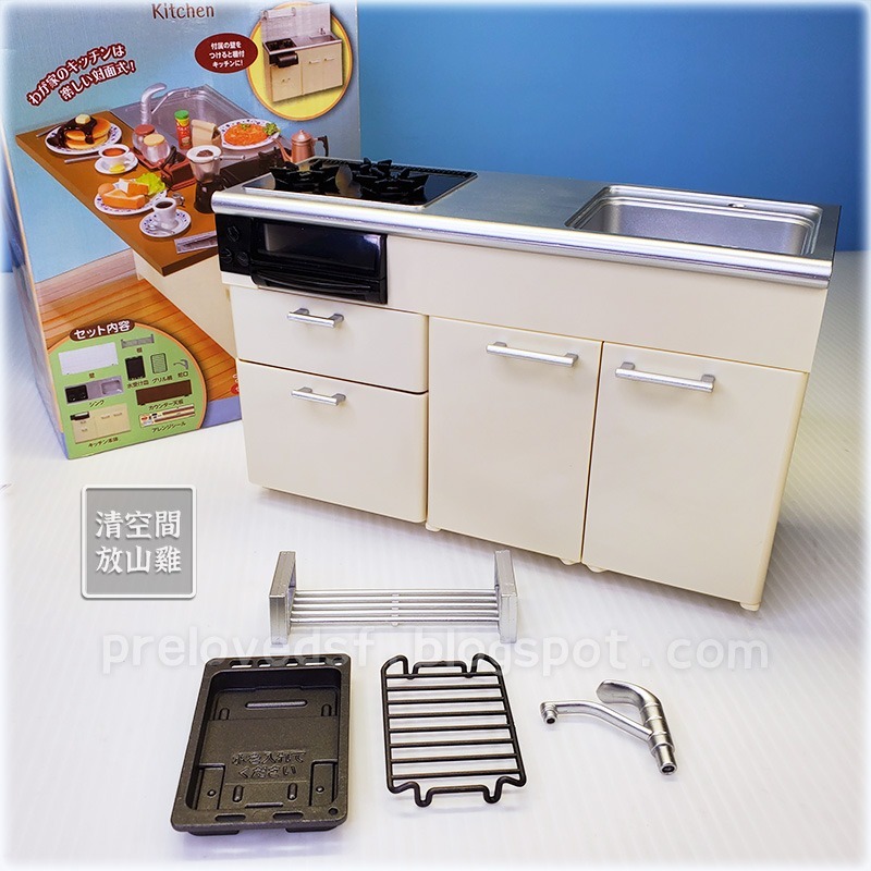 Re-Ment 我家的廚房 流理台 二手有盒 絕版 2016 rement〈清空間放山雞〉-細節圖3