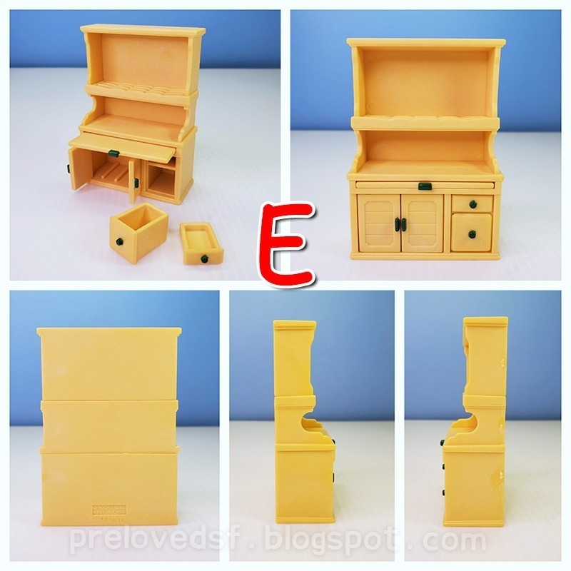 森林家族 櫥櫃 餐櫃 雙面櫃 碗盤櫃 食器棚 廚房家具 二手無盒 絕版〈清空間放山雞〉-細節圖7