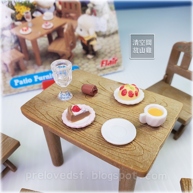 森林家族 戶外庭院桌椅組 折疊椅 二手無盒 英版 絕版〈清空間放山雞〉-細節圖3