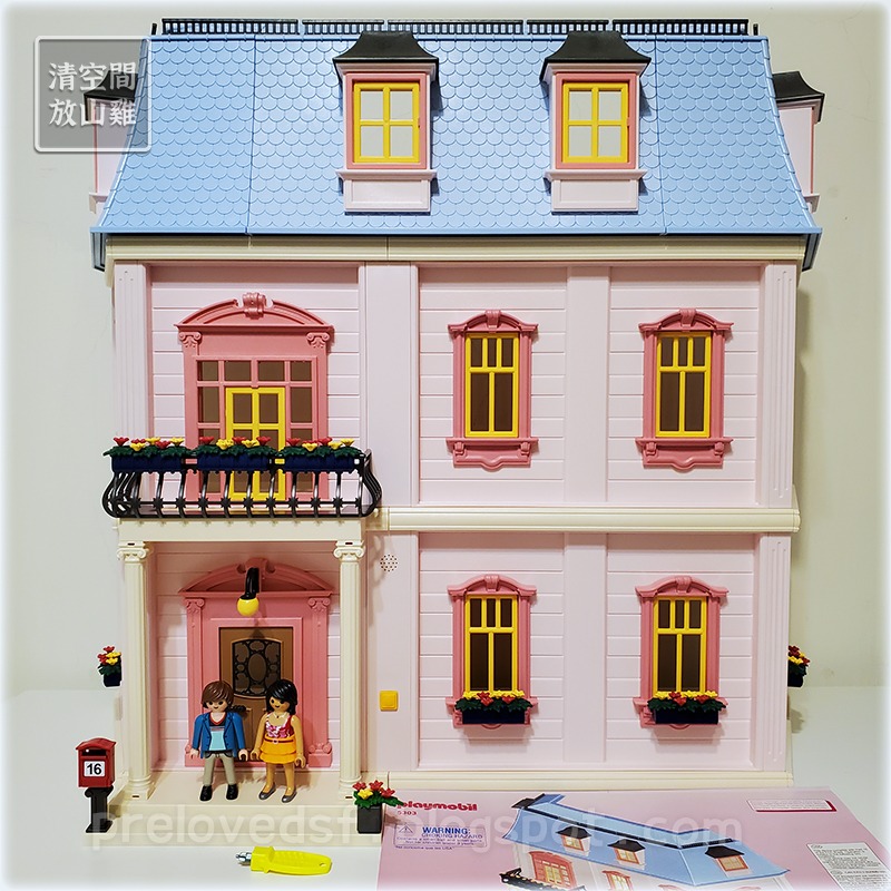 Playmobil 5303 摩比 粉紅娃娃屋 二手無盒 絕版〈清空間放山雞〉-細節圖2