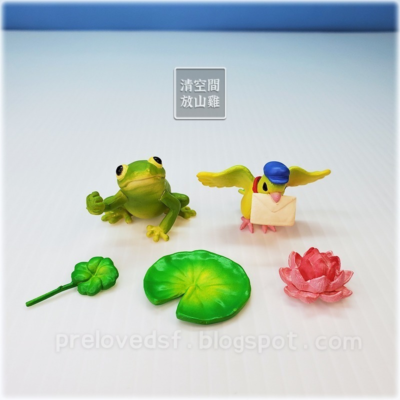 Re-Ment 森林動物故事 1號 青蛙 小鳥 二手有盒有紙 絕版 2008 rement〈清空間放山雞〉-細節圖4