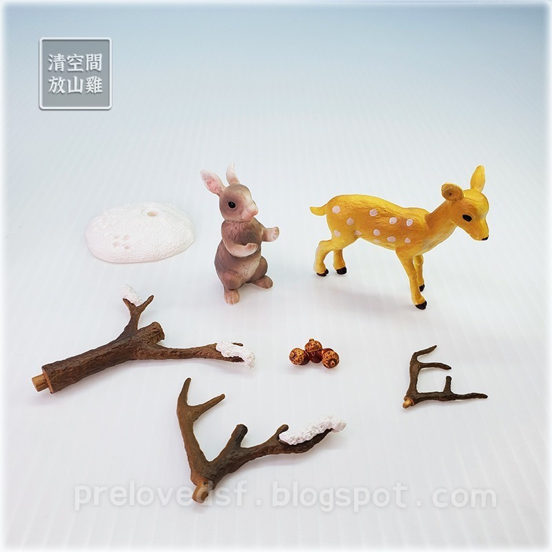 Re-Ment 森林動物故事 10號 兔子 小鹿 二手有盒有紙 絕版 2008 rement〈清空間放山雞〉-細節圖7