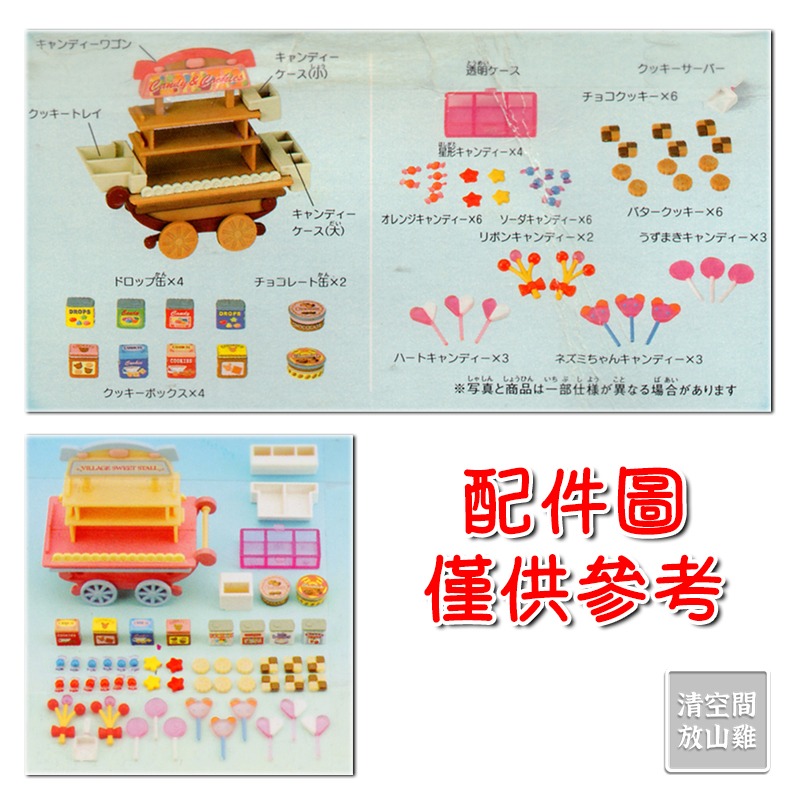 森林家族 糖果攤車 糖果推車 日版英版合售 絕版〈清空間放山雞〉-細節圖10