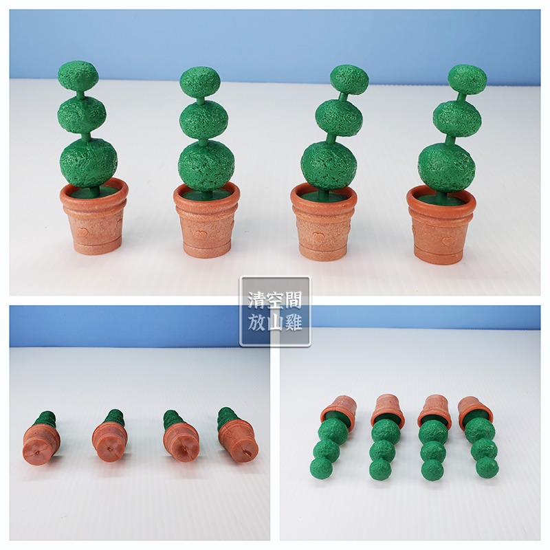森林家族 英版紅色大飯店零件 造景盆栽 窗戶花盆 合售 二手無盒 絕版〈清空間放山雞〉-細節圖2