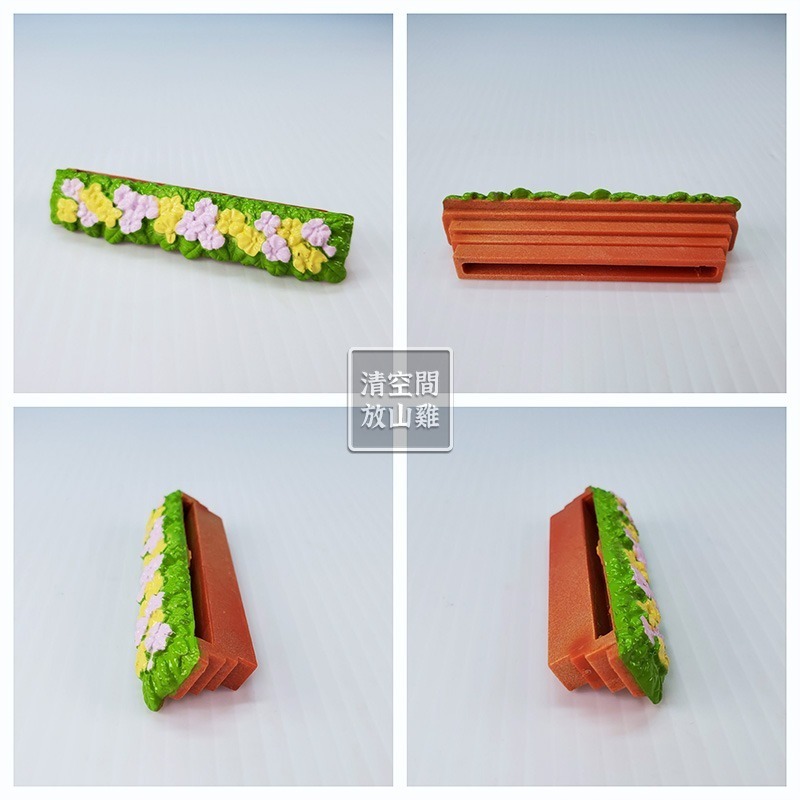 森林家族 英版紅色大飯店零件 造景盆栽 窗戶花盆 單售 二手無盒 絕版〈清空間放山雞〉-細節圖3