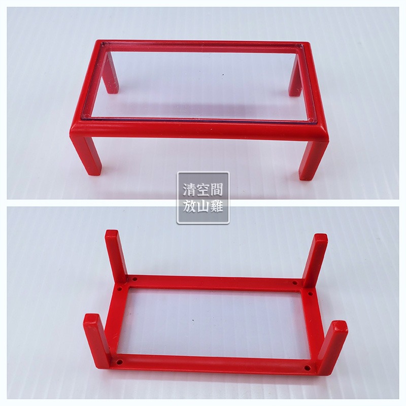 1985 BANDAI 早期家具配件 紅色沙發茶几組 雙人沙發 可搭森林家族 日本製 二手有盒 絕版〈清空間放山雞〉-細節圖8