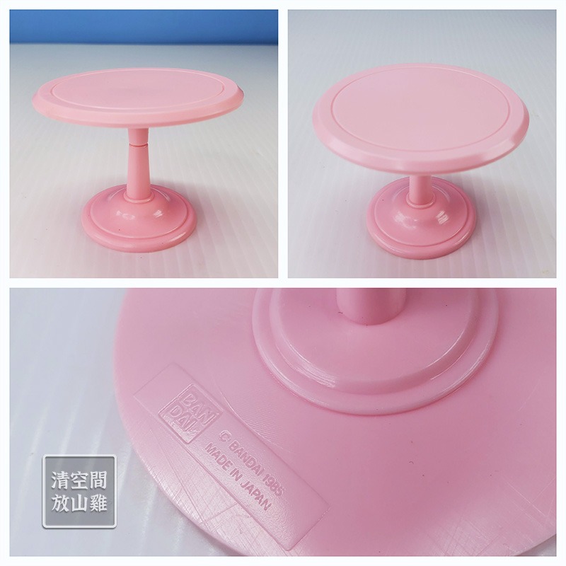 1985 BANDAI 早期家具配件 食器棚 餐具 粉色餐桌椅組 可搭森林家族 日本製 二手有盒 絕版〈清空間放山雞〉-細節圖8