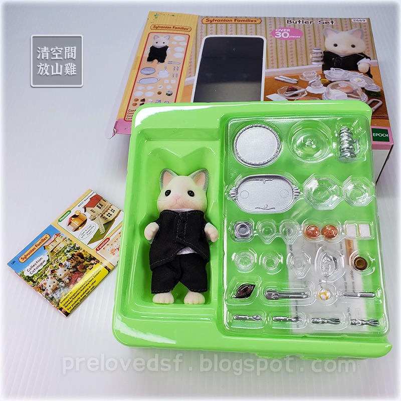 森林家族 貓管家午茶組 長餐桌椅組 二手有盒 絕版〈清空間放山雞〉-細節圖3