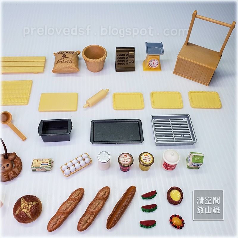 森林家族 麵包店相關配件 水車麵包屋的配件 二手無盒 絕版〈清空間放山雞〉-細節圖5