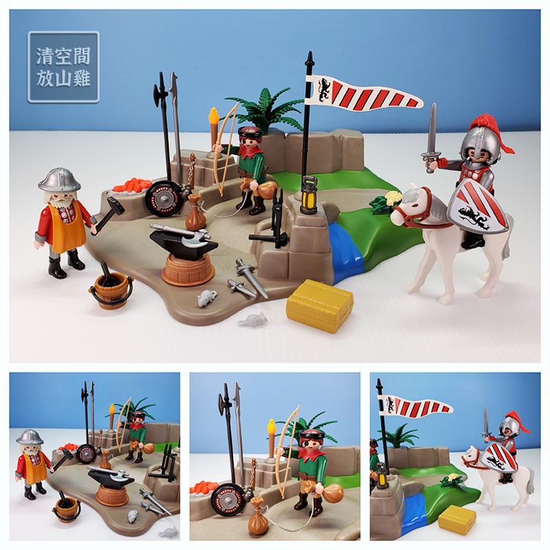 Playmobil 3125 摩比人 中世紀騎士場景 二手有盒 絕版〈清空間放山雞〉-細節圖2