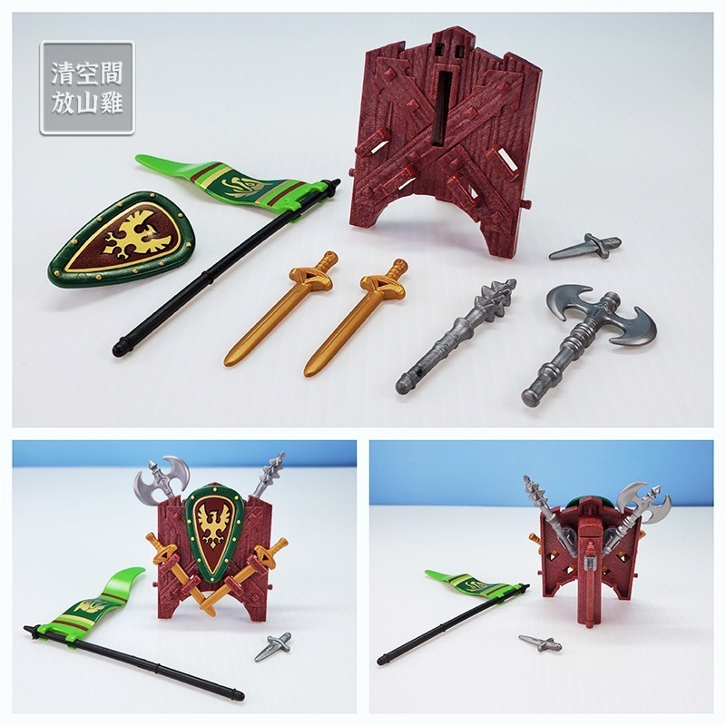 Playmobil 5355 摩比人 鷹騎士 馬上比武 金盔甲 黑馬 二手有袋 絕版〈清空間放山雞〉-細節圖5