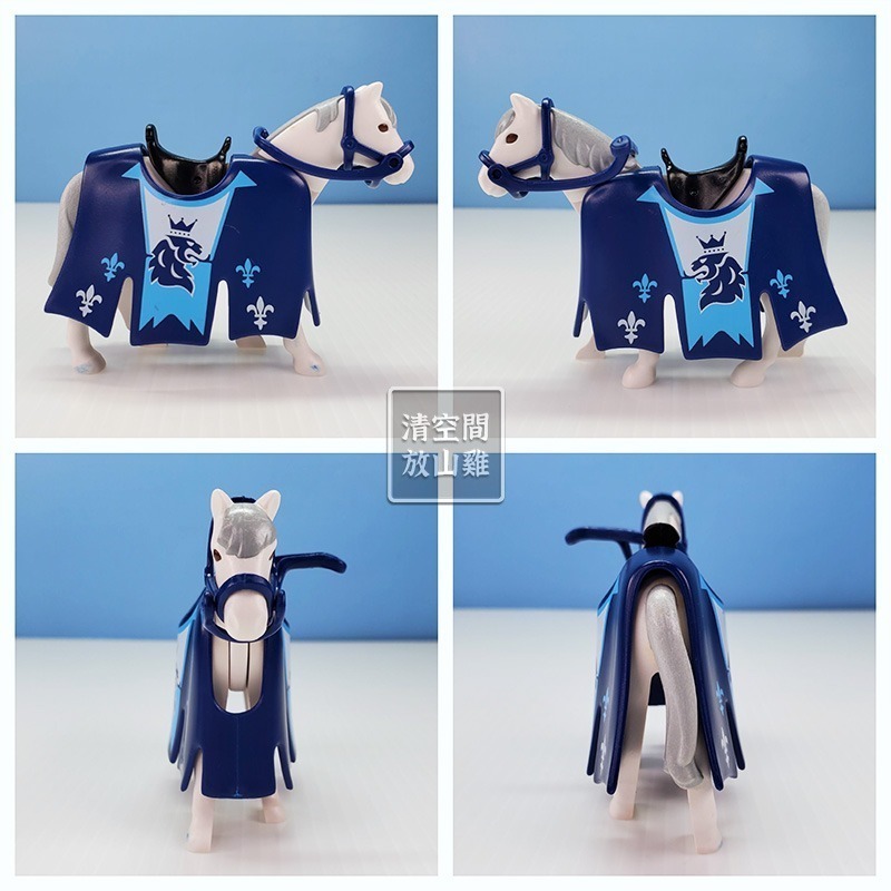 Playmobil 5356 摩比人 獅騎士 馬上比武 銀盔甲 白馬 二手有袋 絕版〈清空間放山雞〉-細節圖4