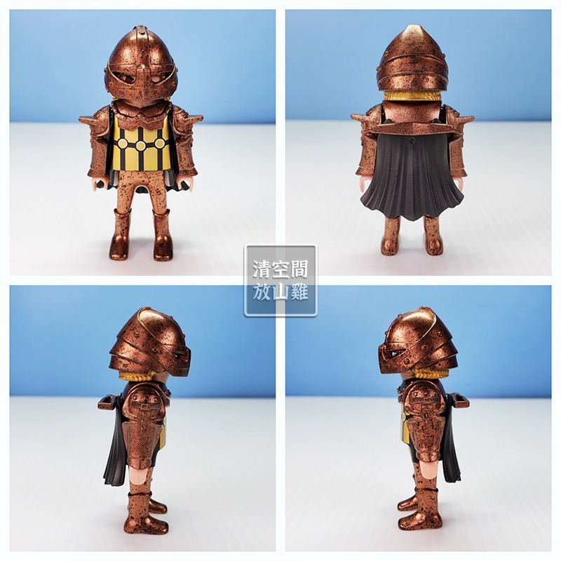 Playmobil 5357 摩比人 野馬騎士 馬上比武 銅盔甲 灰馬 二手有袋 絕版〈清空間放山雞〉-細節圖2