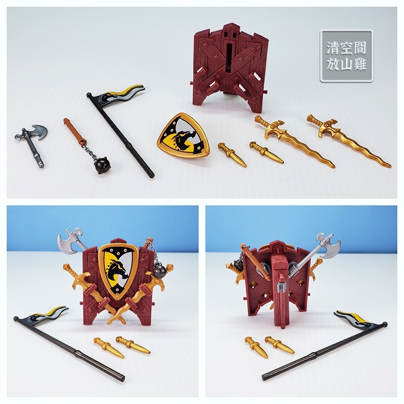 Playmobil 5357 摩比人 野馬騎士 馬上比武 銅盔甲 灰馬 二手有袋 絕版〈清空間放山雞〉-細節圖4