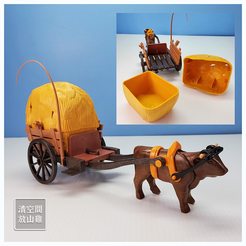 Playmobil 6005 摩比人 鷹騎士 偽裝牛車 二手有盒 絕版〈清空間放山雞〉-細節圖4