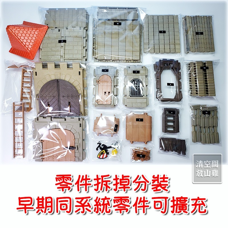 Playmobil System 3446 摩比 早期城堡 可擴充系統 二手無盒 絕版〈清空間放山雞〉-細節圖6