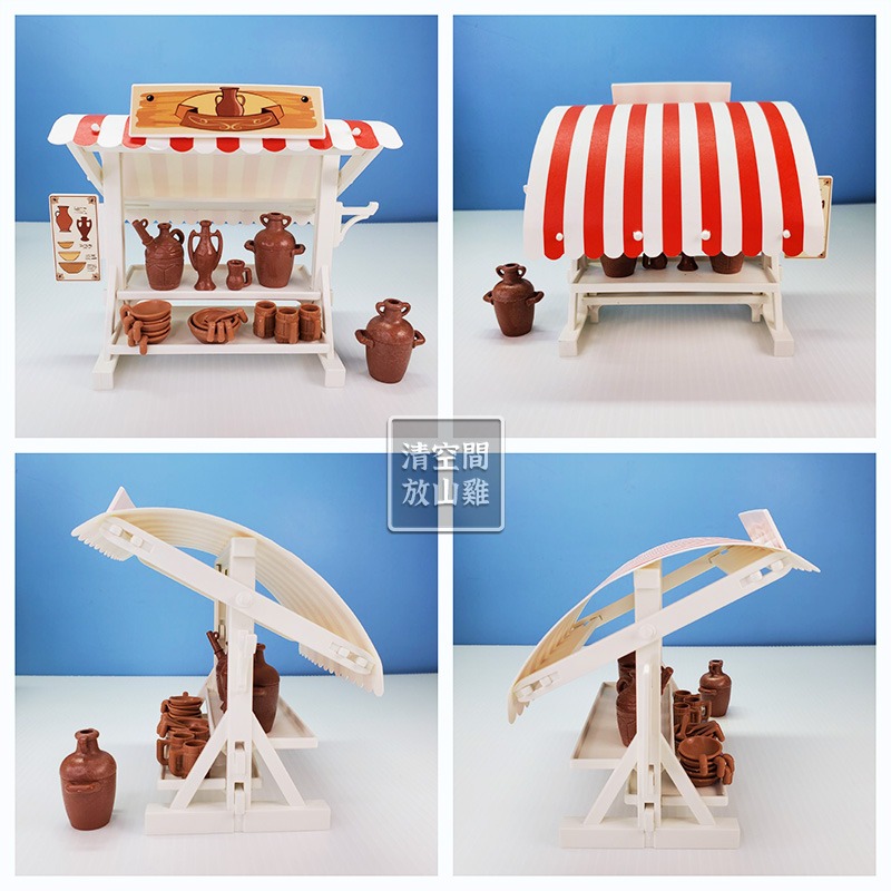 Playmobil 6524 摩比 陶器店 中世紀 二手無盒 絕版〈清空間放山雞〉-細節圖4