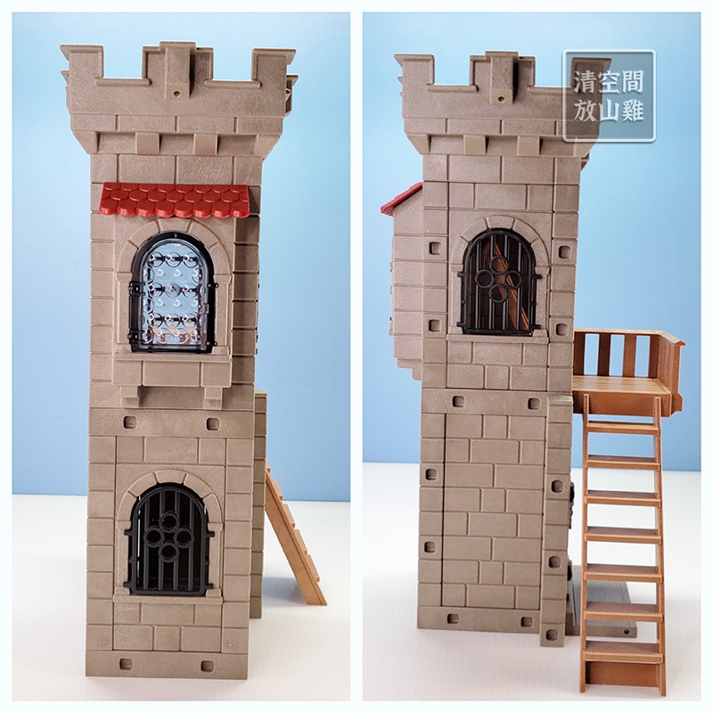 Playmobil 6373 摩比 城堡擴充塔樓 適用 6000 6001 6002 二手無盒 絕版〈清空間放山雞〉-細節圖3