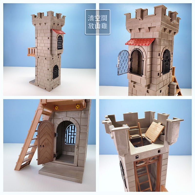 Playmobil 6373 摩比 城堡擴充塔樓 適用 6000 6001 6002 二手無盒 絕版〈清空間放山雞〉-細節圖5