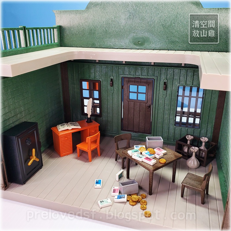 Playmobil 6478 西部銀行 二手無盒 絕版〈清空間放山雞〉-細節圖5