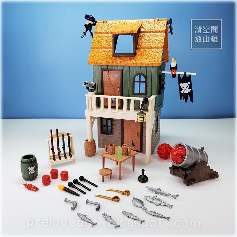 Playmobil 4796 摩比 海盜的秘密基地 偽裝海盜要塞 二手有盒 絕版〈清空間放山雞〉-細節圖2