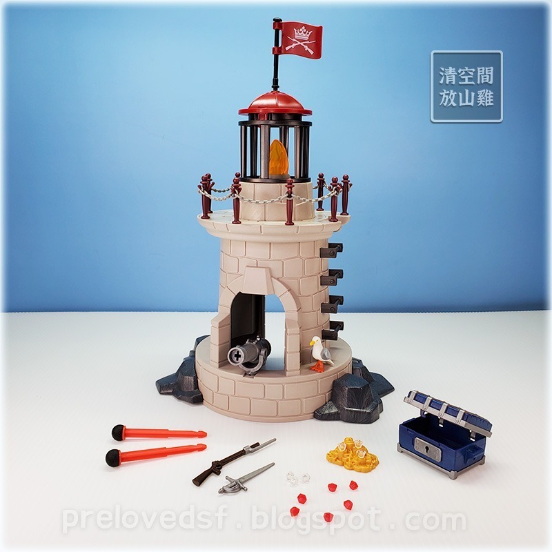 Playmobil 6680 摩比 士兵燈塔 砲台 海盜系列 二手有盒 絕版〈清空間放山雞〉-細節圖2