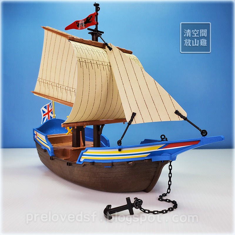 Playmobil 5140 摩比 英國士兵砲艇 海軍船艦 海盜系列 二手有盒 絕版〈清空間放山雞〉-細節圖3