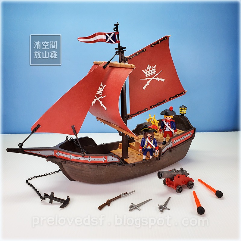 Playmobil 6681 摩比 士兵巡邏艇 海軍 海盜系列 二手有盒 絕版〈清空間放山雞〉-細節圖2