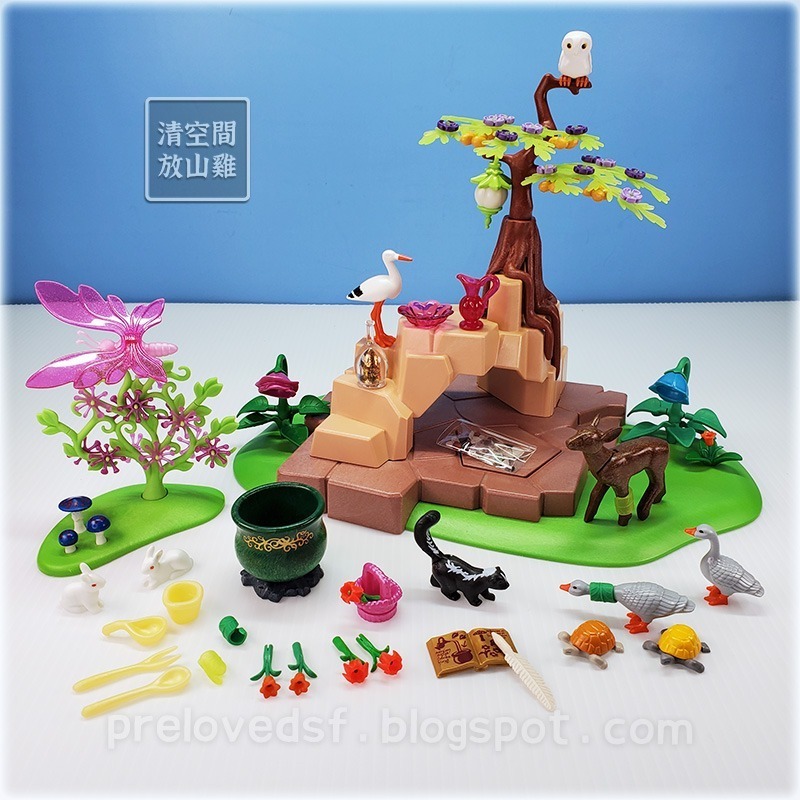 Playmobil 5447 摩比 魔法動物森林 治癒 仙子系列 二手有盒 絕版〈清空間放山雞〉-細節圖2