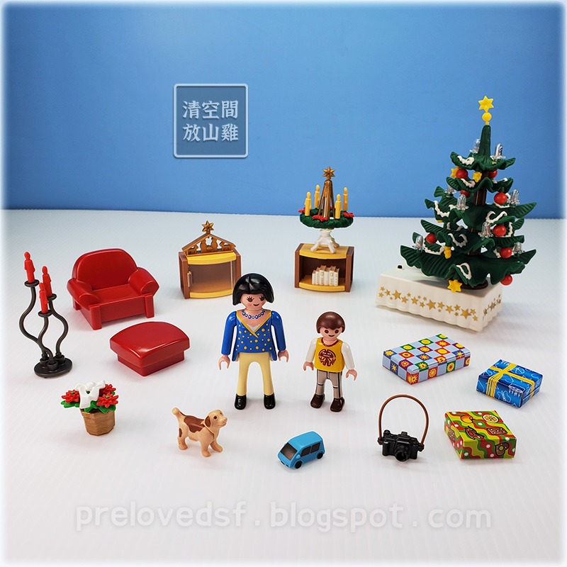 Playmobil 4892 摩比 聖誕房間 聖誕樹 二手有盒 絕版〈清空間放山雞〉-細節圖2
