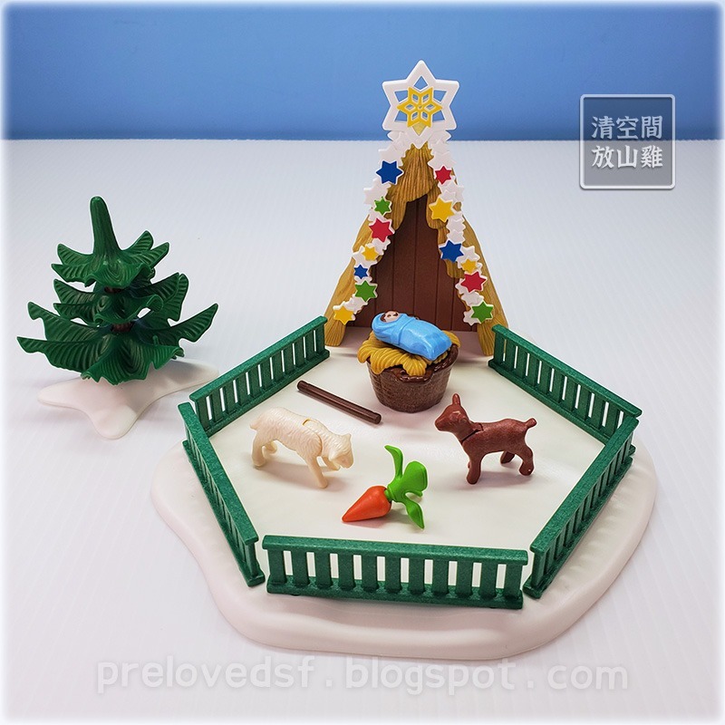 Playmobil 4885 5592 摩比 耶穌誕生場景 聖尼古拉斯 聖誕 二手 絕版〈清空間放山雞〉-細節圖2