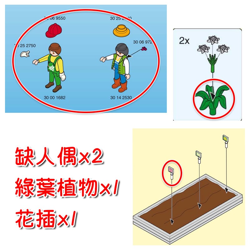 Playmobil 4482 4485 摩比 花圃園藝工具棚  園丁盆栽修剪器 二手有盒 絕版〈清空間放山雞〉-細節圖11